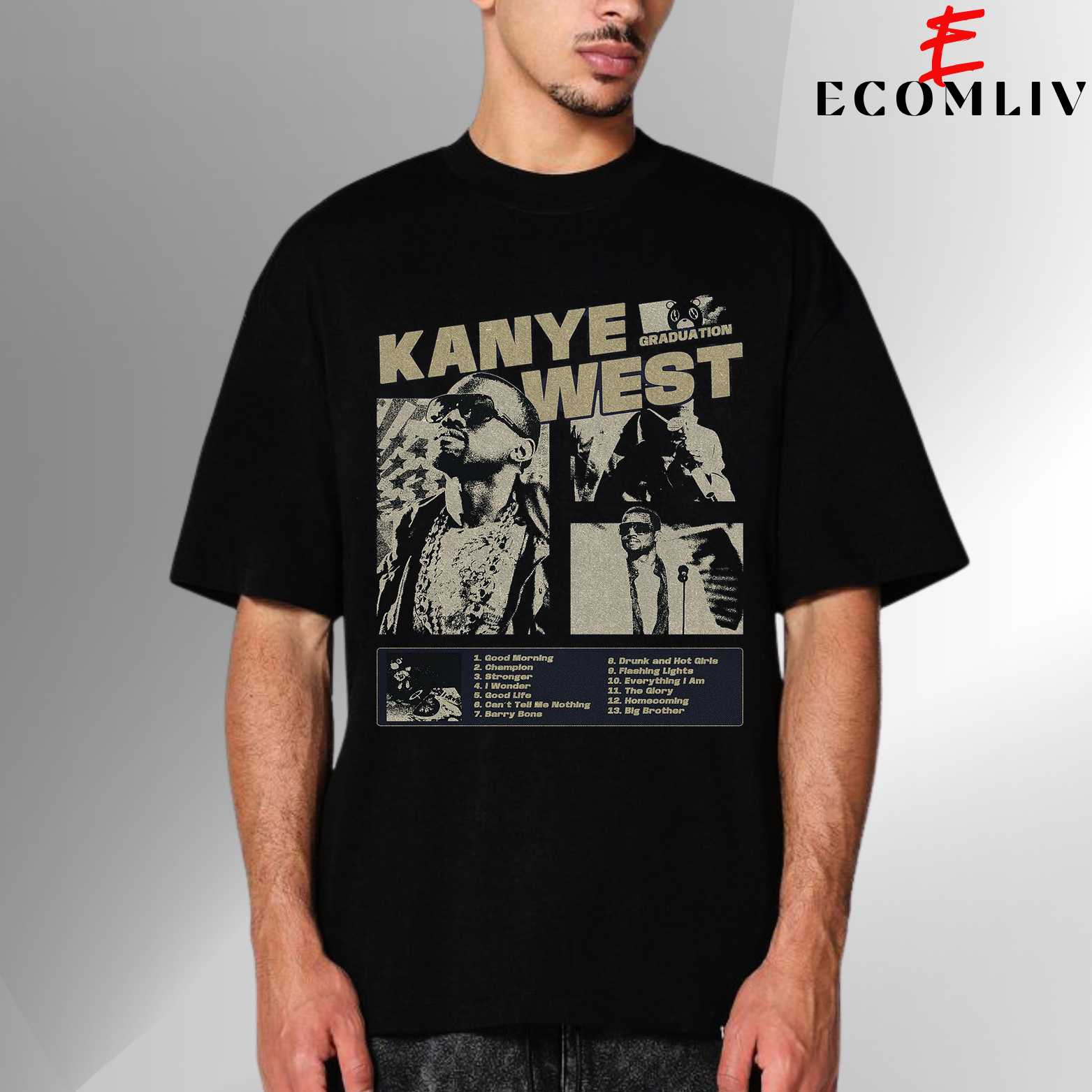 Kanye West Retro Unisex Tee, Hip Hop Streetwear Shirt